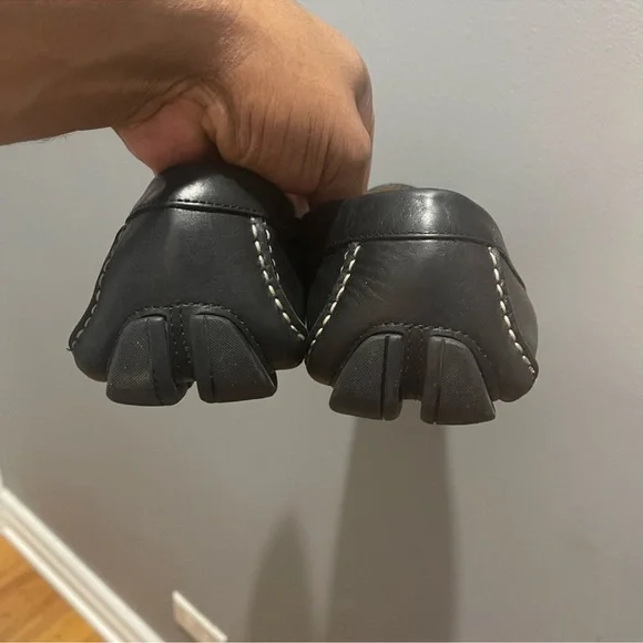 Salvatore Ferragamo Driving loafers shoes with Gancini detail Blk Sz 10.5 EE - Picture 6 of 9